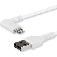 StarTech.com 2 m gehoekte Lightning naar USB kabel Apple MFi gecertificeerd wit