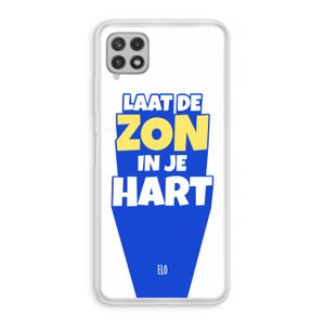 Laat de zon in je hart: Samsung Galaxy A22 4G Transparant Hoesje
