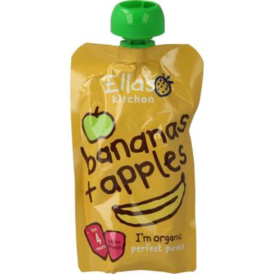 Bananas & apples 4 maand knijpzak bio