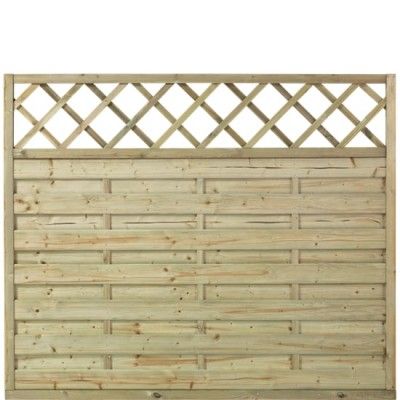 Geimpregneerd Houten Tuinscherm Met Trellis Bergen 180 x 150 CM