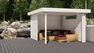 Woodpro Lintelo Overkapping 400x300 cm 28 mm vuren blank- Plat dak- Onbehandeld vurenhout- Woodpro Woodpro Lintelo Overkapping 400x300 cm 28 mm vuren blank- Plat dak- Onbehandeld vurenhout- Woodpro