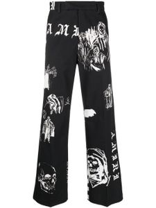 AMIRI pantalon droit à imprimé graphique - Noir