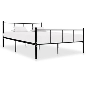 Bedframe metaal zwart 140x200 cm