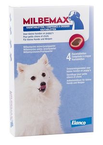 Milbemax kauwtabletten kleine honden en puppies 8 tabletten