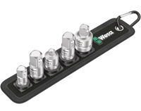 Wera 781/5 adapter set 1, 6-delig (zwart)