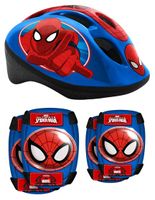 Marvel Spider Man Skatebescherming 5 delig 50 56 cm Blauw/Rood - thumbnail