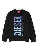 Diesel Kids sweat en coton à logo imprimé - Noir