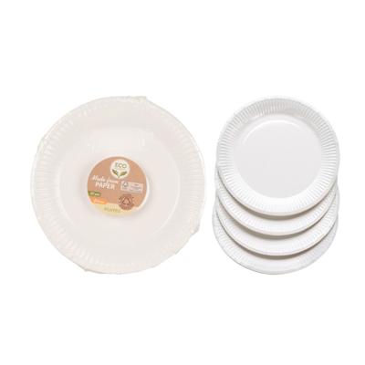 Basic Papieren borden 18 cm 20 stuks wit
