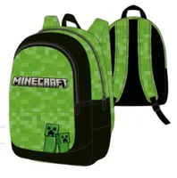 Minecraft Schooltas zwart/groen 40x30x15 cm - thumbnail