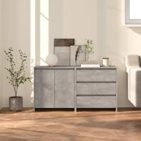 2 st Dressoirs bewerkt hout betongrijs