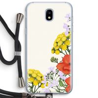 Wilde bloemen: Samsung Galaxy J5 (2017) Transparant Hoesje met koord