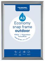 Europel clicklijst Economy, waterdicht, lijst 25 mm, ft A3, zilver