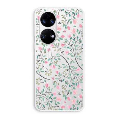 Sierlijke bloemen: Huawei P50 Transparant Hoesje