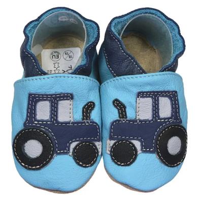 Hobea babyslofjes Traktor blau-22-23