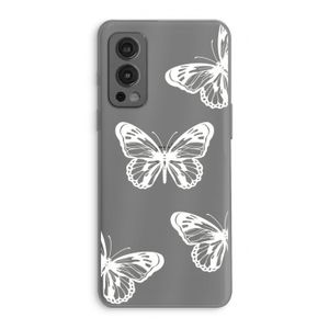 White butterfly: OnePlus Nord 2 5G Transparant Hoesje