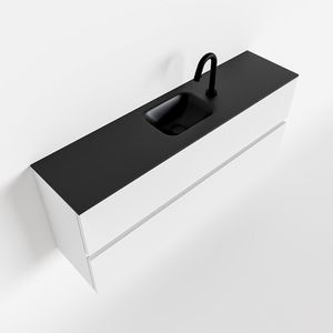 Toiletmeubel Mondiaz Ada | 120 cm | Meubelkleur Talc | Lex wastafel Urban Midden | 1 kraangat