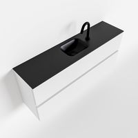 Toiletmeubel Mondiaz Ada | 120 cm | Meubelkleur Talc | Lex wastafel Urban Midden | 1 kraangat