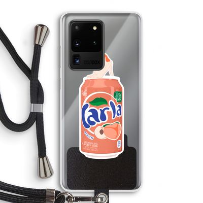 S(peach)less: Samsung Galaxy S20 Ultra Transparant Hoesje met koord