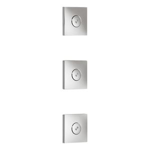 Tres inbouw rugjet vierkant chroom