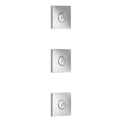 Tres inbouw rugjet vierkant chroom