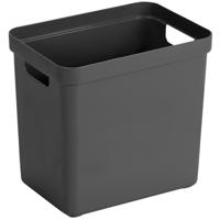 Sunware Opbergbox Sigma - kunststof - antraciet - 25 liter - Opbergbakken/opbergers