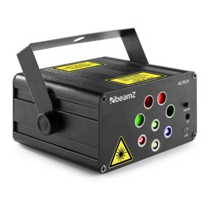 Laser lichteffect - BeamZ Acrux party laser met 4 lasers (rood / groen) en gekleurde LED's