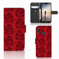 Huawei P20 Lite Hoesje Red Roses - thumbnail