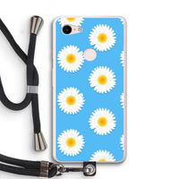 Margrietjes: Pixel 3 XL Transparant Hoesje met koord