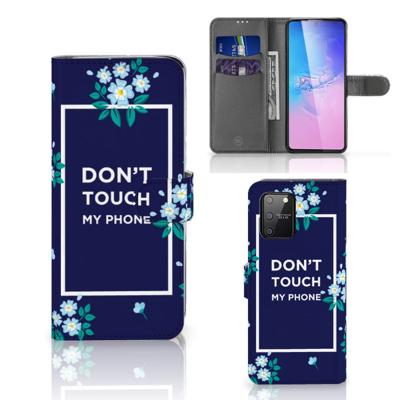 Samsung S10 Lite Portemonnee Hoesje Flowers Blue DTMP Samsung S10 Lite Portemonnee Hoesje Flowers Blue DTMP
