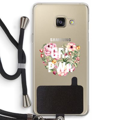 GRL PWR Flower: Samsung Galaxy A3 (2016) Transparant Hoesje met koord