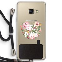GRL PWR Flower: Samsung Galaxy A3 (2016) Transparant Hoesje met koord