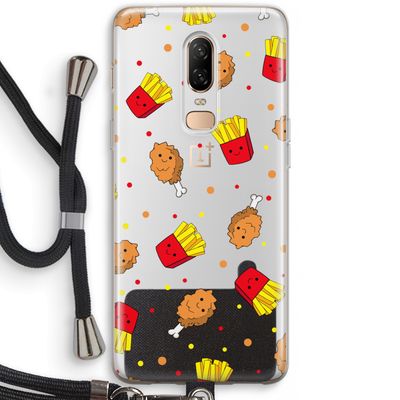 Chicken 'n Fries: OnePlus 6 Transparant Hoesje met koord
