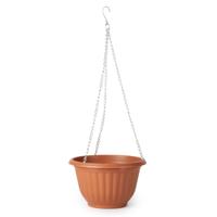 Plasticforte Plantenpot - hangend - kunststof - terracotta - D20 x H12 cm - bloempot aan ketting Plasticforte Plantenpot - hangend - kunststof - terracotta - D20 x H12 cm - bloempot aan ketting