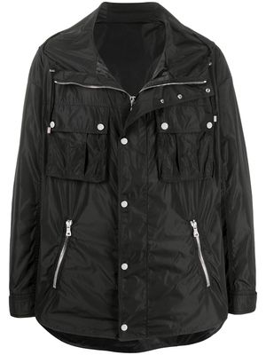 Balmain veste zippée à lien de resserrage - Noir