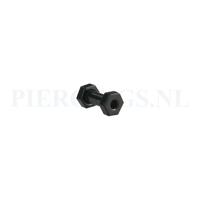 Tunnel zeshoek zwart 3 mm 3 mm
