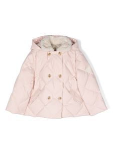 Bonpoint manteau croisé à capuche - Rose