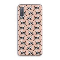 Zwarte poes: Samsung Galaxy A7 (2018) Transparant Hoesje