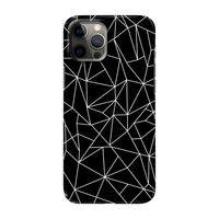 Geometrische lijnen wit: Volledig geprint iPhone 12 Pro Max Hoesje
