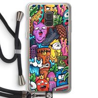 Vexx Mixtape: Samsung Galaxy A8 (2018) Transparant Hoesje met koord