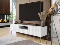 Tv-meubel ARCOSANTI 160 cm 2 deuren 1 lade wit