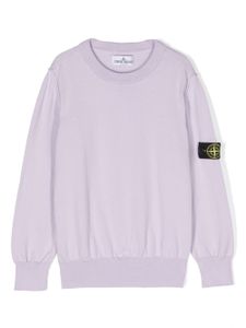 Stone Island Junior sweat à patch logo - Violet