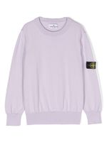 Stone Island Junior sweat à patch logo - Violet - thumbnail