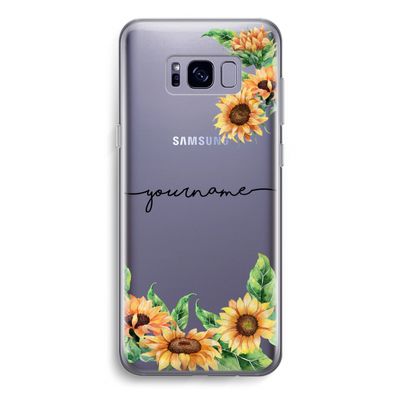 Zonnebloemen: Samsung Galaxy S8 Transparant Hoesje
