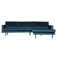 BePureHome Rodeo Chaise Longue Rechts - Velvet - Blauw