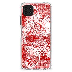 Extreme Case Samsung Galaxy A22 5G Angel Skull Rood