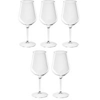 Santex Wijnglas - 5x - onbreekbaar kunststof - 47 cl - 470 ml - witte en rode wijn glazen