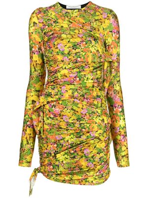 Philosophy Di Lorenzo Serafini robe courte à fleurs en all over - Jaune