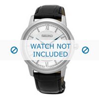 Horlogeband Seiko SRPA13J1 / 4R35-01A0 / L0FR011J0 Leder Zwart 20mm