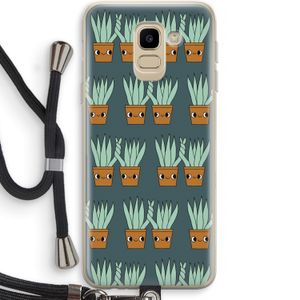 Sansevieria: Samsung Galaxy J6 (2018) Transparant Hoesje met koord