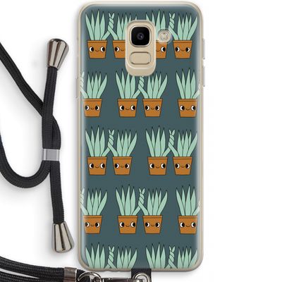 Sansevieria: Samsung Galaxy J6 (2018) Transparant Hoesje met koord